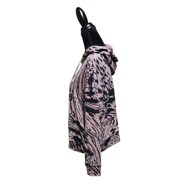 Adidas Women Future Icons Animal Print Hoodie Long Sleeve Sweatshirt Top Large L - Picture 6 of 9